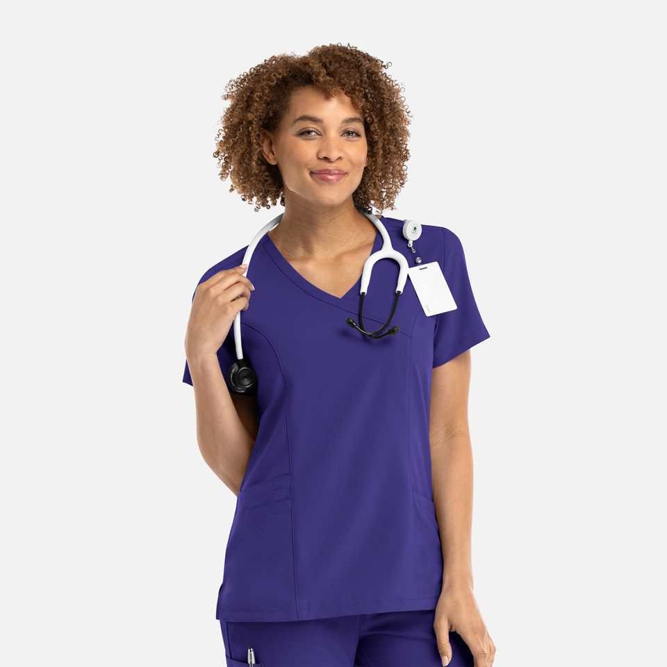 Women  Tops  5002  Womens Mock Wrap Top