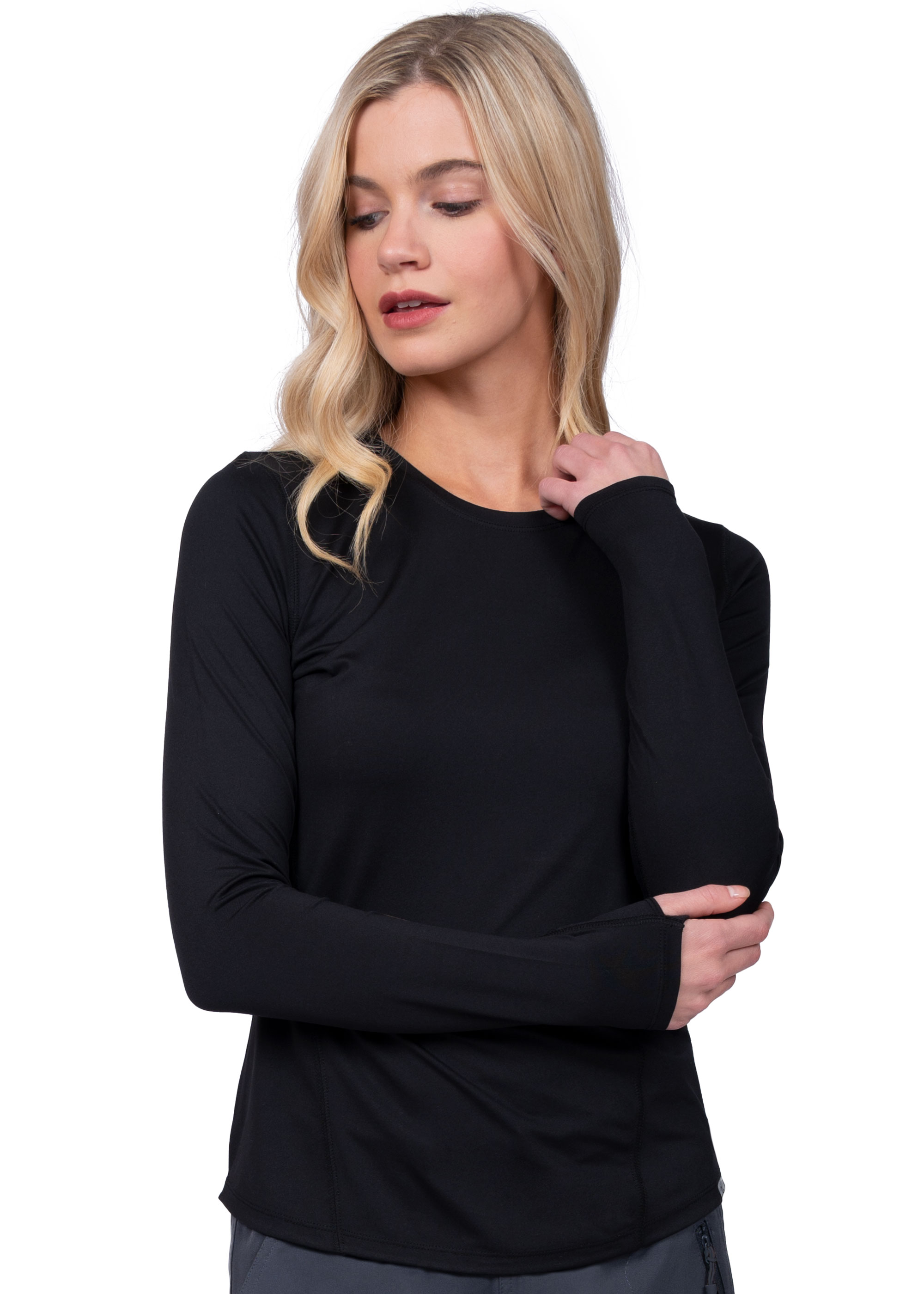 Women  Layer  1122  Lily Brushed Knit Tee Shirt w/Thumb Hole