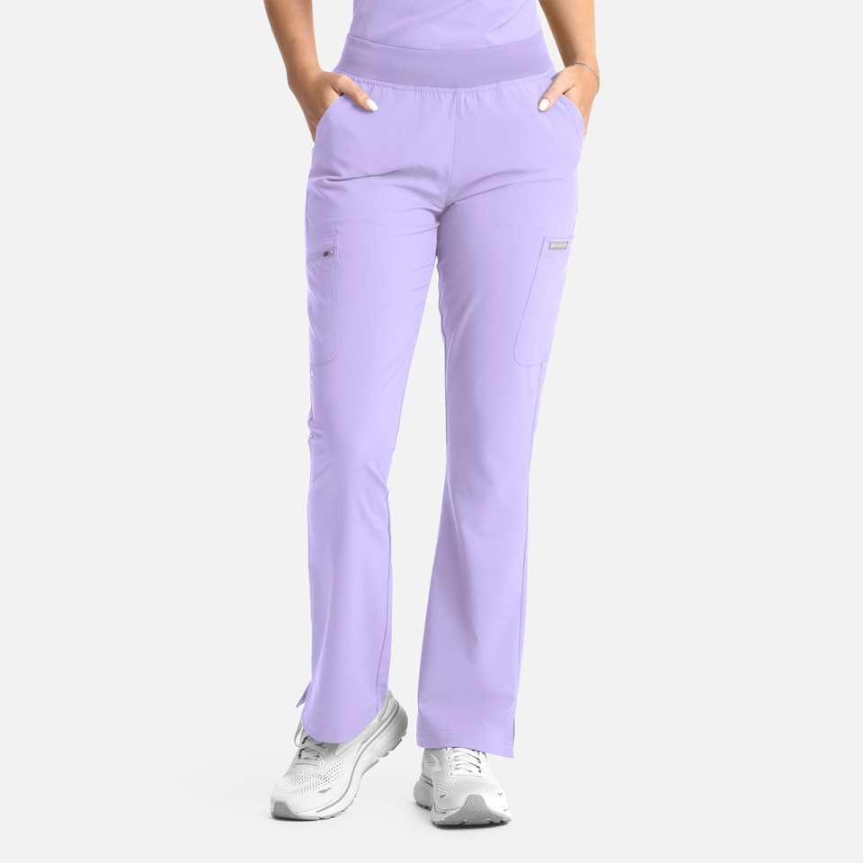 Women  Pants  5093  Womens Full Elastic Band Flare Leg Pant