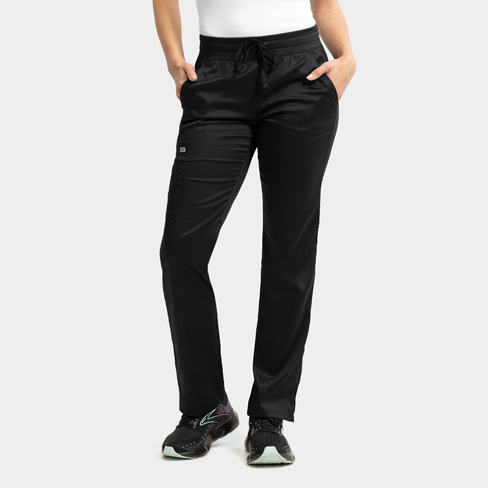 Women  Pants  6802  Womens Semi-Tapered Pant w/ Yoga Style Waistband